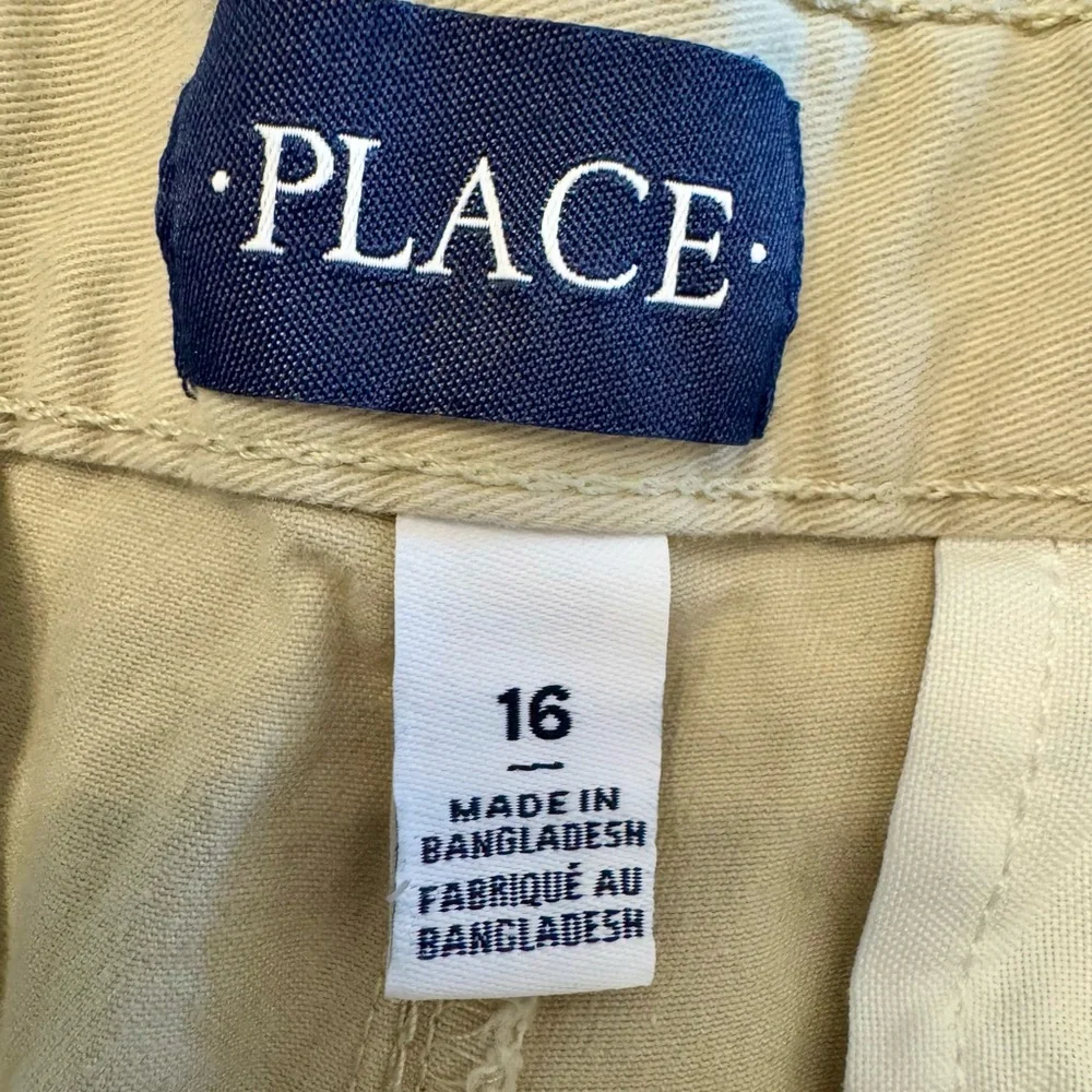 The Children's‎ Place Khaki Boys Uniform Pants Adjustable Waist Size 16